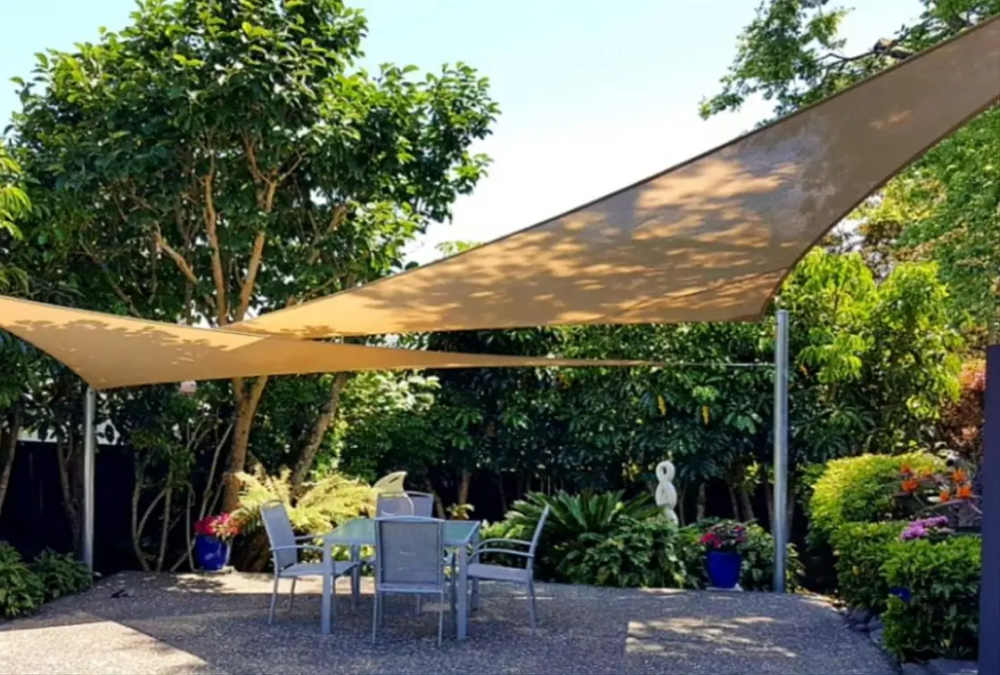 Тент навес затеняющий треугольный 3х3х4м Сетка (Бежевый) Винница - изображение 6