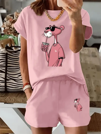 Костюм женский футболка с шортами Розовый 42/44 Харьков