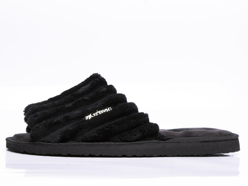 Тапочки чоловічі з відкритим носком та легкою підошвою PaGo великий вельвет чорні Одеса - фото 14