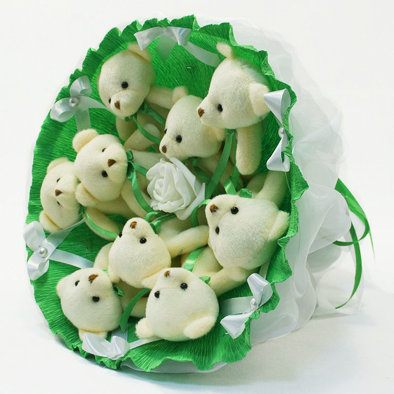 Букет з іграшок Ведмедики смарагдовий 5352IT з 9ю іграшками Вінниця - фото 3