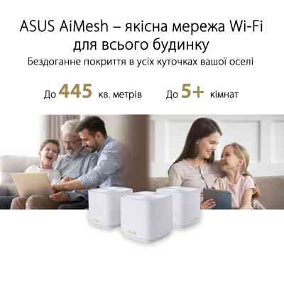 Точка доступу Wi-Fi ASUS ZenWiFi XD4 PLUS 3pcs (90IG07M0-MO3C40) Вінниця