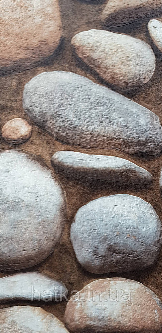 Шпалери вінілові на флізеліні AdaWall Roka 1.06х10 під морський камінь структурні коричневі сірі беж 23113-2 Київ - фото 2