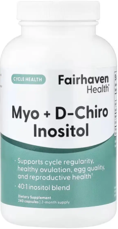 Мио-инозитол и D-хиро инозитол Fairhaven Health Myo + D-Chiro Inositol - 240 капс Киев