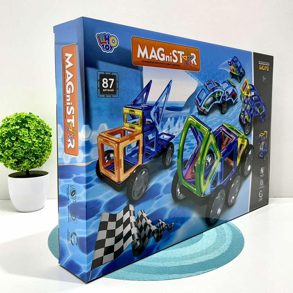 Конструктор магнітний Limo Toy Транспорт 87 деталей (LT3003) Чернигов - изображение 6