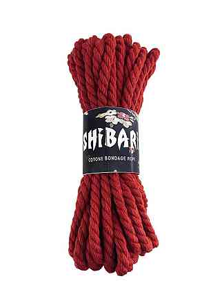 Бавовняна мотузка для шібарі Feral Feelings Shibari Rope, 8 м червона Sex Aura Київ