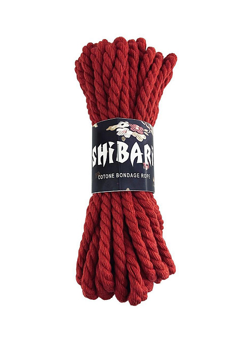 Бавовняна мотузка для шібарі Feral Feelings Shibari Rope, 8 м червона Sex Aura Київ - фото 1