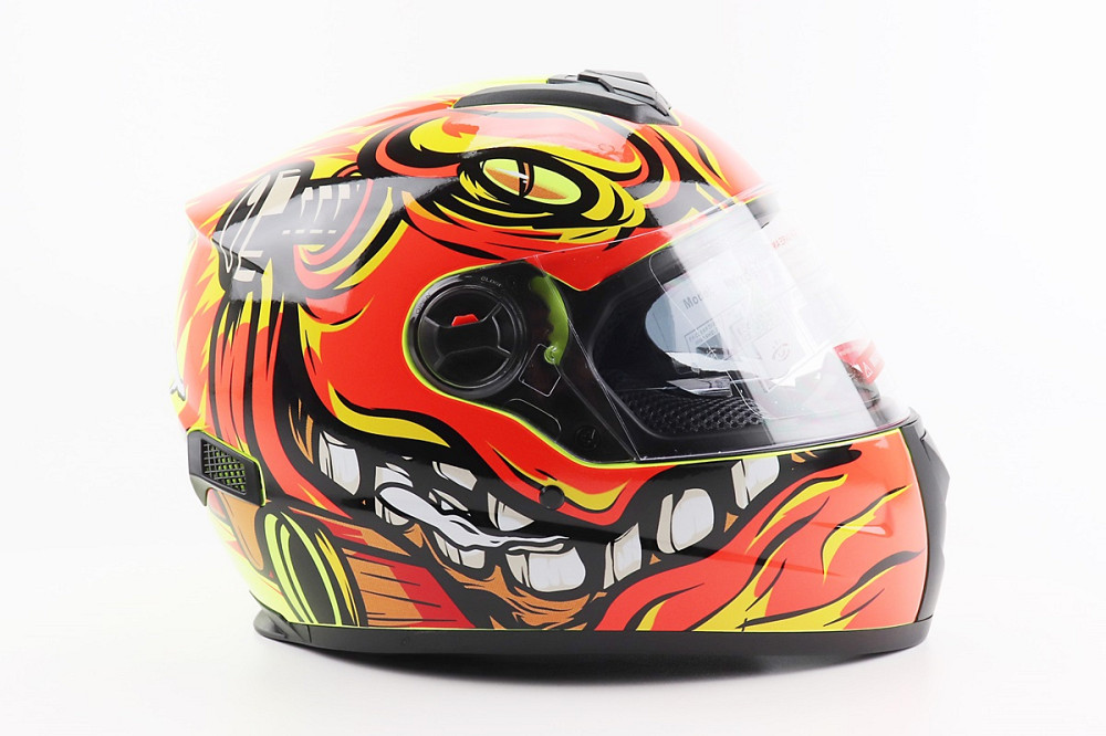 Шолом інтеграл, закритий+окуляри BLD-М61 S (55-56см), ЖОВТО-ПОМАРАНЧЕВИЙ "Buffalo" Київ - фото 3