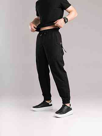 Плащові джогери з кишенями для чоловіків. Літні чорні джогери легкі чоловічі Pobedov Yoxo Київ
