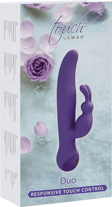 Вибратор-кролик с сенсорным управлением и ротацией Touch by SWAN - Duo Purple, глубокая вибрация Sex Aura Киев - изображение 9