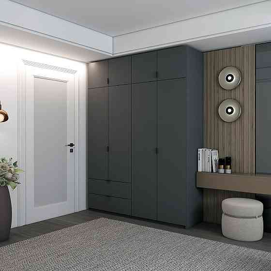 Шкаф распашной с антресолью Doros Лукас 180х50х240 см Графит (DRS-011192) Днепр