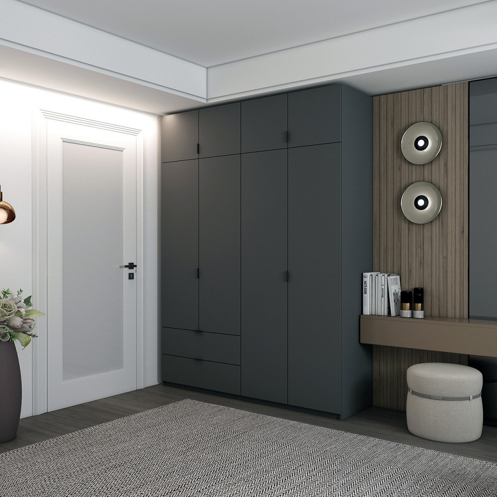 Шафа розпашна с антресолью Doros Лукас 180х50х240 см Графіт (DRS-011192) Дніпро - фото 1