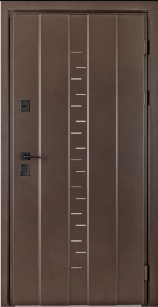 Дверь входная Гермес Хьюстон 029 RAL 156 / ПВХ Дуб темний 960х2050 мм Киев