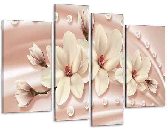 Модульная картина Цветы Абстракция Art-43_4 115x170 см Киев