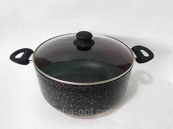 Кастрюля гранитное антипригарное керамическое покрытие с крышкойV 7.5 л Ø 28 см ( шт ).Aba-Opt Одесса