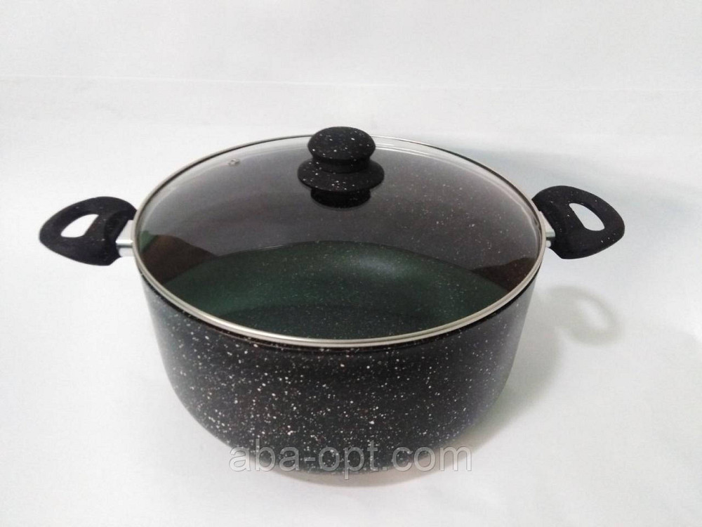 Каструля гранітне антипригарне керамічне покриття з кришкою V 7,5 л Ø 28 см ( шт ) Одеса - фото 1