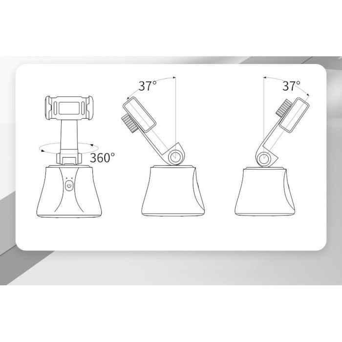 Смарт штатив Baseus 360°AI Following Shot Tripod Head SUYT-B01 (Черный) Николаев - изображение 9