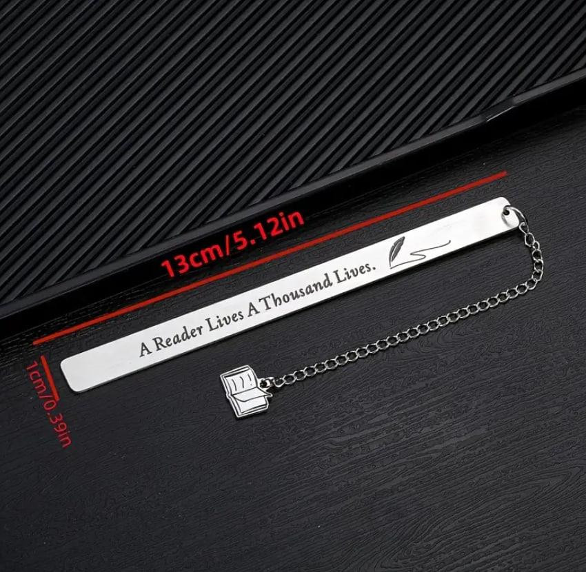Металева закладка – креативний подарунок для книголюбів | Закладка для книг "A reader lives a thousa Київ - фото 4