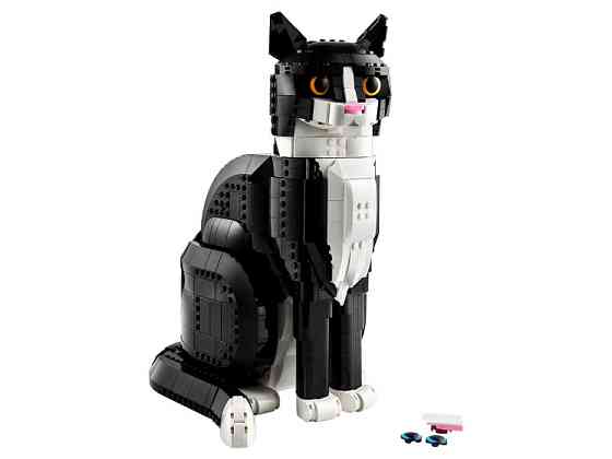 Конструктор Чорно-білий кіт, 1710 деталей сумісний із lego-лого Київ