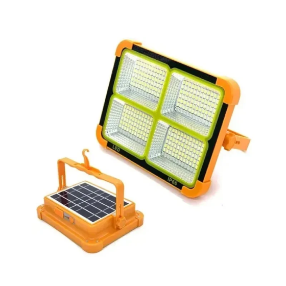 Акумуляторний прожектор із сонячною панеллю та PowerBank (2400 мАг): кемпінговий LED ліхтар Type-C для дому Одеса