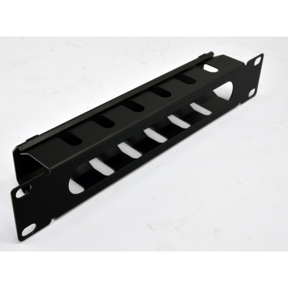 Кабельний організатор CMS 10", 1U перфорований, чорний Київ - фото 3