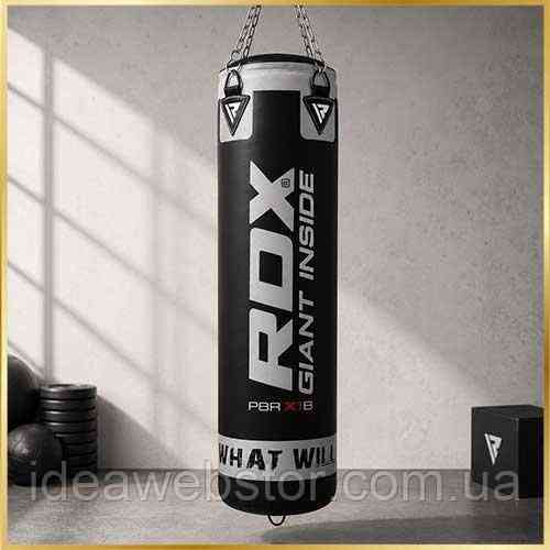 Спортивна груша для боксу RDX Leather Black 1,2 м 40-50 кг професійний боксерський мішок Київ