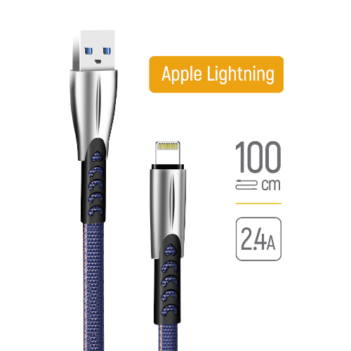Кабель USB Lightning ColorWay CW-CBUL010-BL 2,4A 1м синій Житомир - фото 3