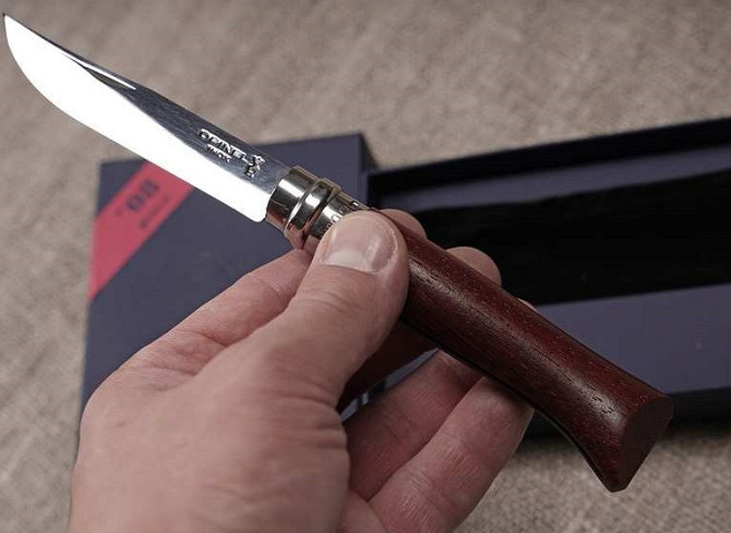 Складаний Ніж з чохлом Opinel "Inox Lux Bubinga box" No.08 (226086) Неіржавка сталь Нововолинськ - фото 8