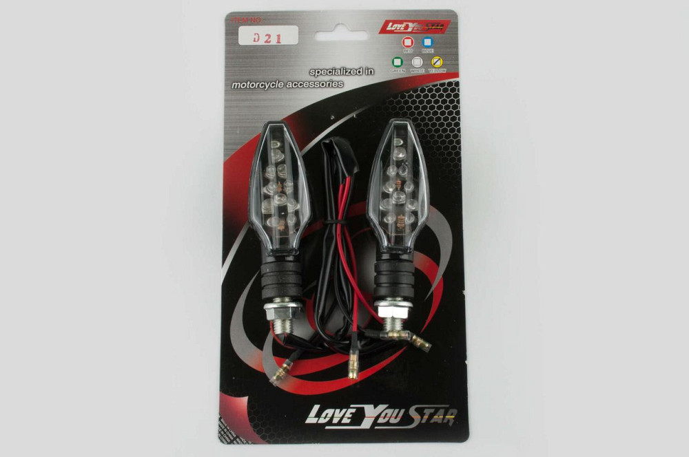 Повороти світлодіодні, стріла (пара) (mod:4) (чорні, біле скло) ST Мукачево - фото 1