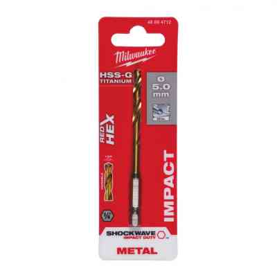 Сверло Milwaukee по металлу RedHEX HSS-G TiN, 5,0 мм (48894712) Винница