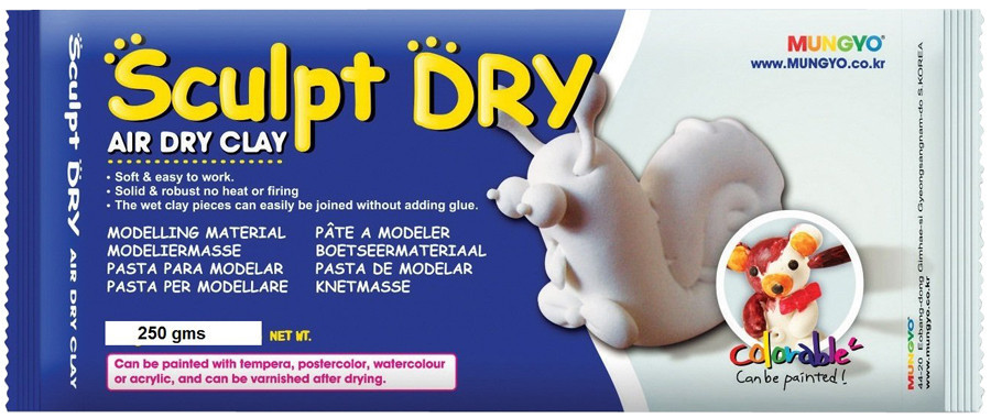 Маса для моделювання біла самозастигаюча 250г ''Sculpt Dry'' MUNGYO Київ - фото 1