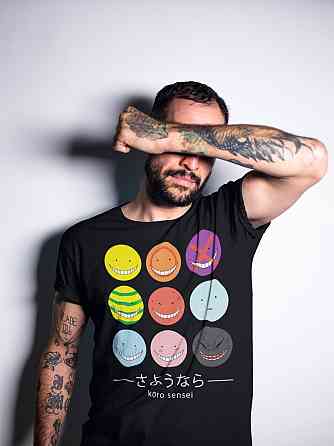 Футболка для мальчика аниме Коро Сенсеи Аниме Ассассинатион оверсайз (рост от 165 до 180 ) Черний AnimeJ0507m Днепр