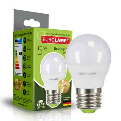Лампочка Eurolamp LED G45 5W E27 4000K 220V (LED-G45-05274(P)) Вінниця
