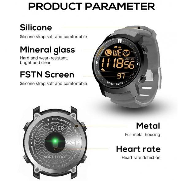 Чоловічий наручний годинник North Edge Laker 5BAR Вінниця - фото 8