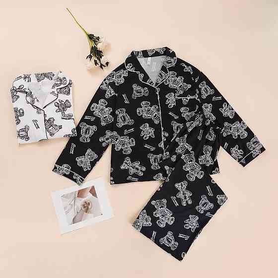 Жіноча мила піжама двійка з ведмедиками трикотаж бамбук Одеса