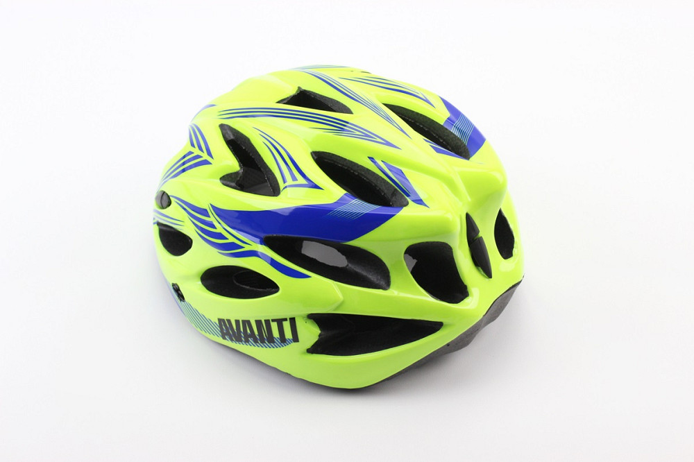Шолом велосипедний M (54-57 см) знімний козирок, 18 вент. отворів, салатово-синій AVHM-02 Київ - фото 2