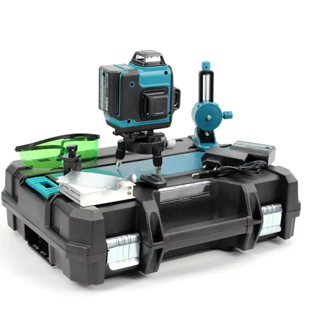 Акумуляторний лазерний рівень зі штативом на 16 ліній у кейсі,Синій SBR Київ - фото 8