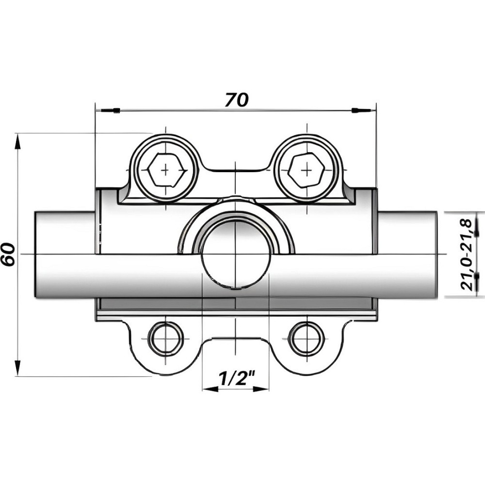Врізка в трубу з внутрішньою різзю DN15 (21,0-21,8 мм) х 1/2| OBD AGAflex Київ - фото 3