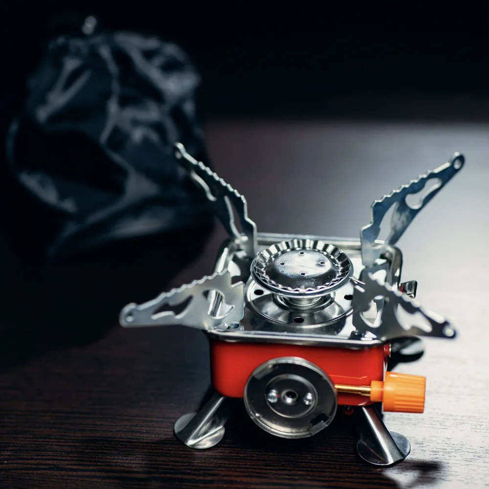 Компактная складная газовая горелка, Портативная газовая плита с балоном, Розжиг огня на природе AZ-73 Львов - изображение 8