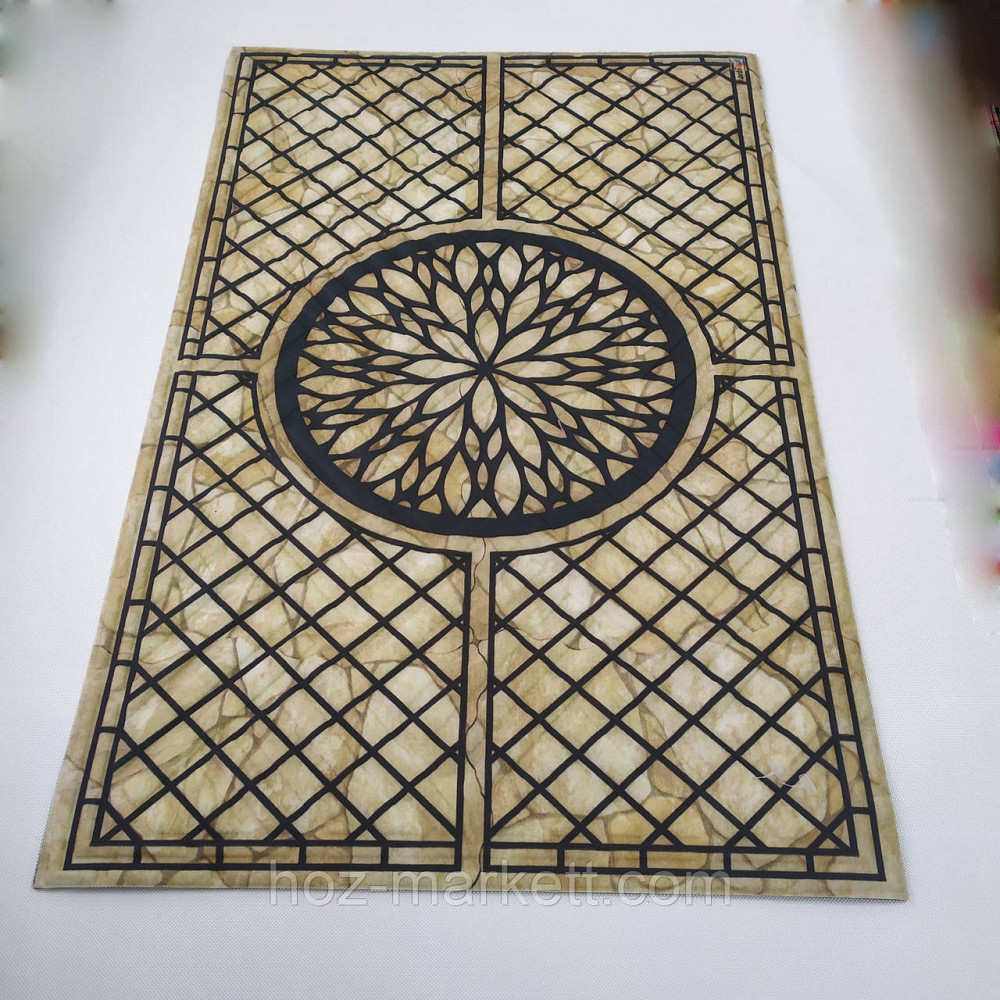 Коврик 60 х 40 см прорезиненный с ворсом с рисунком плетение Харьков - изображение 2