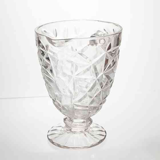 Глек скляний для компоту 1.2 л прозорий ребристий фігурний графин для лимонаду HP-19-163 Коломыя