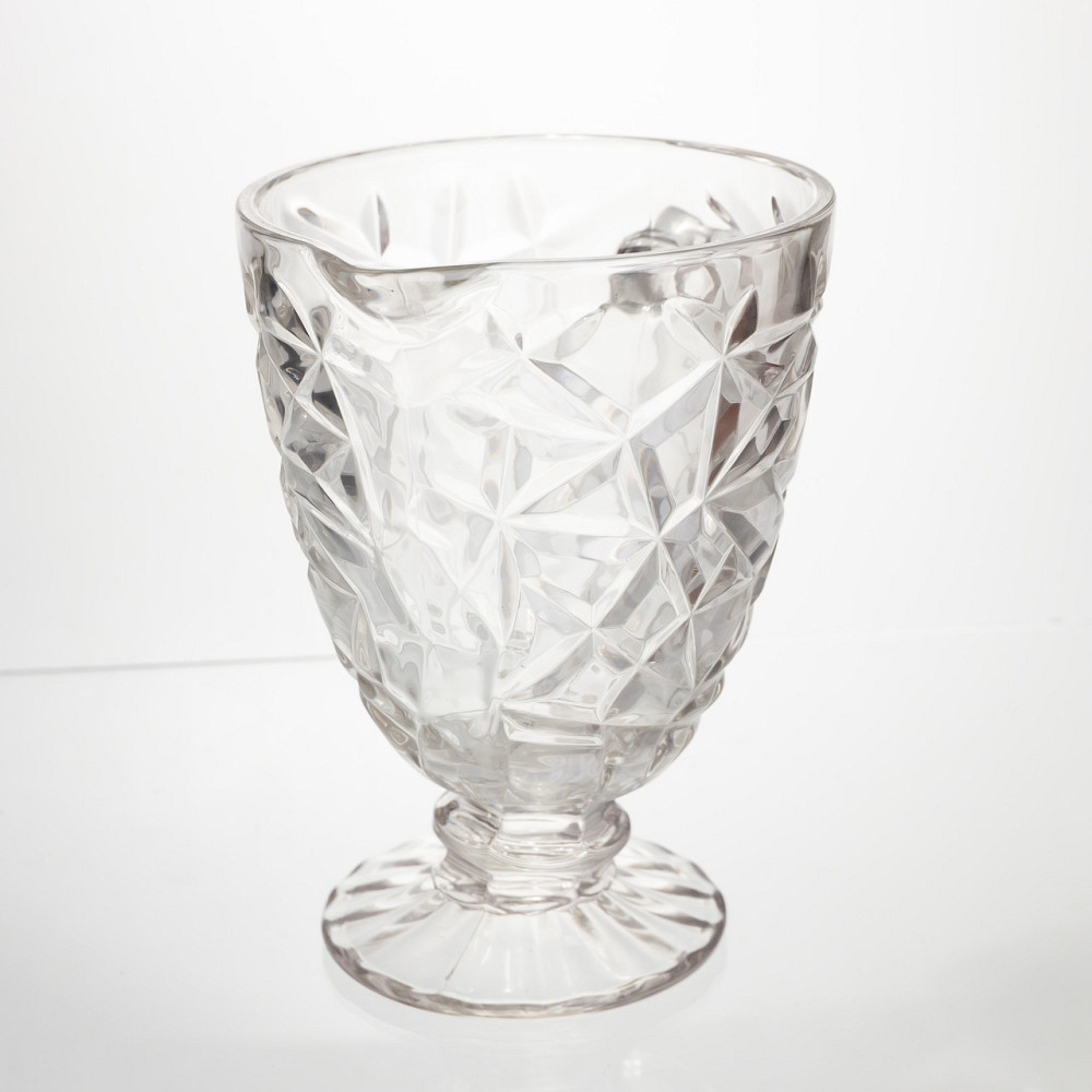 Глек скляний для компоту 1.2 л прозорий ребристий фігурний графин для лимонаду HP-19-163 Коломия - фото 2