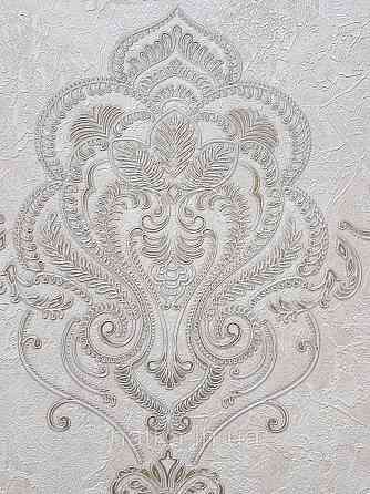 Шпалери вініл на флізеліні гарячого тиснення DU&KA King1.06х10 під штукатурку глянсові текстурні світло-беж Київ