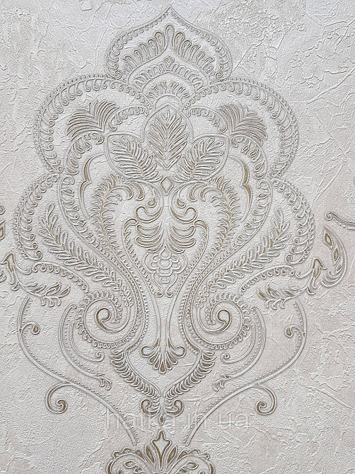 Шпалери вініл на флізеліні гарячого тиснення DU&KA King1.06х10 під штукатурку глянсові текстурні світло-беж Київ - фото 4