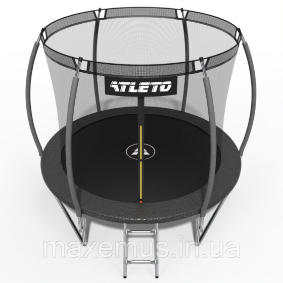 Батут детский с внутренней защитной сеткой 252 см батут атлето с лестницей для детей и взрослых черный Мостиська
