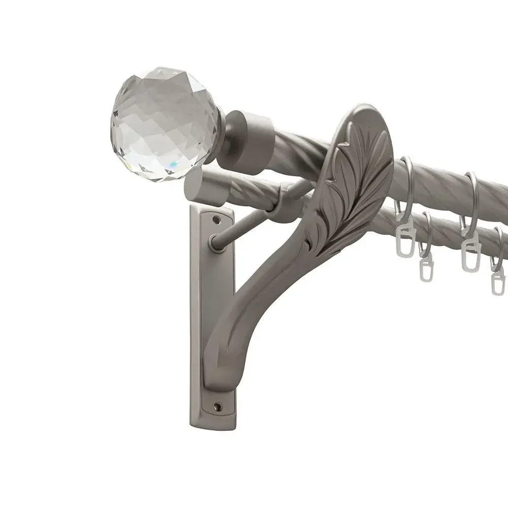 Карниз Orvit Люміера металевий дворядний ретро скручена труба кільце металеве Сатин 25\19 мм 160 см Львов - изображение 1