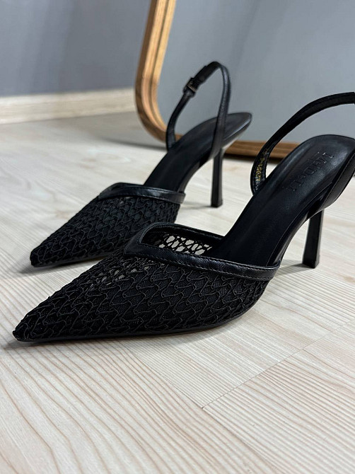 Туфли женские Meideli 2051-5 слинбеки сетка на шпильке черные, 35, 23 см Киев - изображение 6