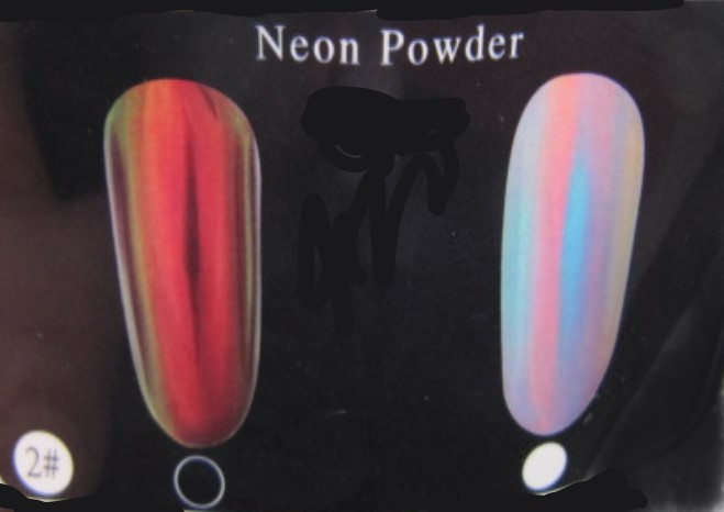 Втирка , пудра дзеркальна неонова (хвіст русалки) глибокий бордо з переходом в зелений травневий. Київ - фото 1
