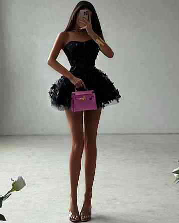 Жіноча романтична приваблива мініплаття костюмна + фатин метелика (на підкладці) Чорний, 44/46 Одеса