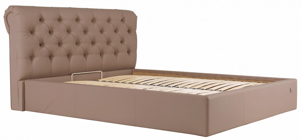 Кровать London VIP 140 х 200 см Fly 2213 С дополнительной металлической цельносварной рамой Светло-коричневый Днепр - изображение 12