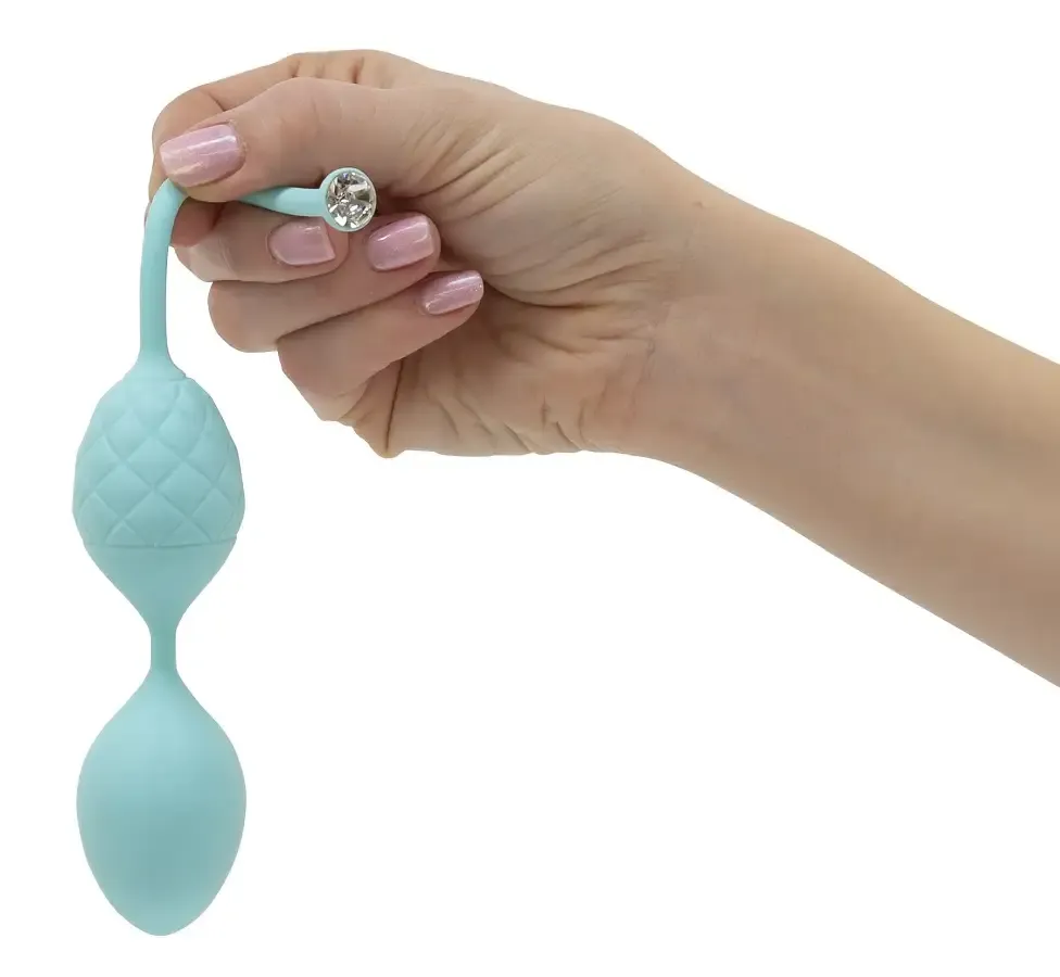 Розкішні вагінальні кульки PILLOW TALK - Frisky Teal з кристалом, діаметр 3,2 см, вага 49-75 гр Львів - фото 2